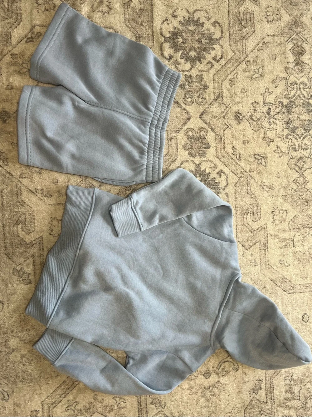 New Balance Blue Kids' Fleece Hoodie & Sweatshorts Set